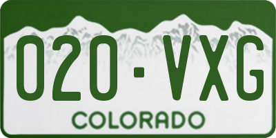 CO license plate 020VXG