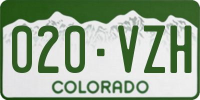 CO license plate 020VZH