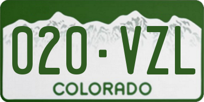 CO license plate 020VZL