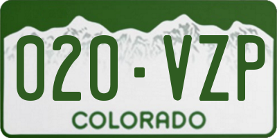 CO license plate 020VZP