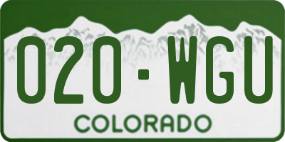 CO license plate 020WGU
