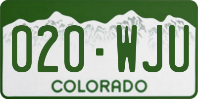 CO license plate 020WJU