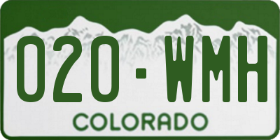 CO license plate 020WMH