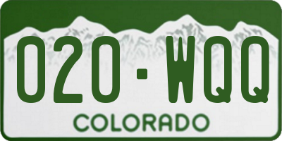 CO license plate 020WQQ
