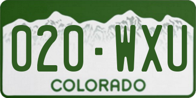 CO license plate 020WXU