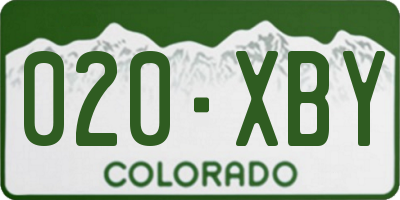 CO license plate 020XBY