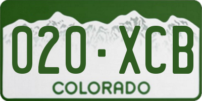 CO license plate 020XCB