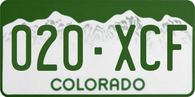 CO license plate 020XCF