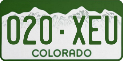 CO license plate 020XEU