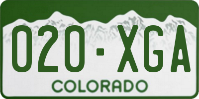CO license plate 020XGA