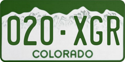 CO license plate 020XGR