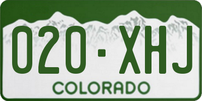CO license plate 020XHJ