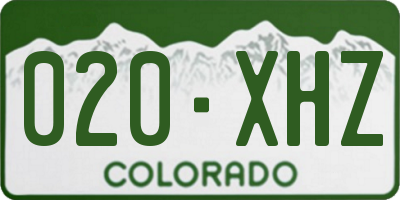 CO license plate 020XHZ