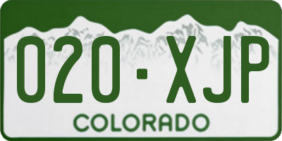 CO license plate 020XJP