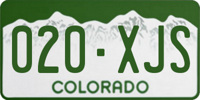 CO license plate 020XJS