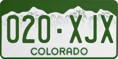 CO license plate 020XJX
