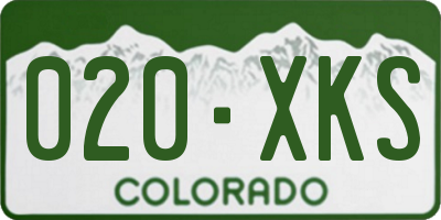 CO license plate 020XKS