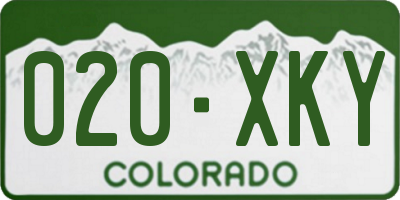 CO license plate 020XKY