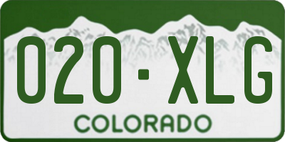 CO license plate 020XLG