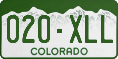 CO license plate 020XLL
