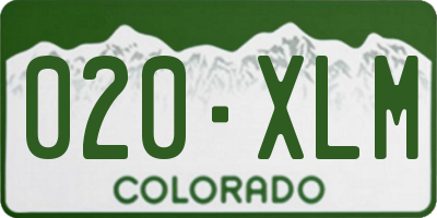 CO license plate 020XLM