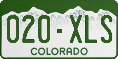 CO license plate 020XLS