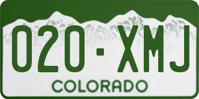 CO license plate 020XMJ