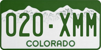 CO license plate 020XMM