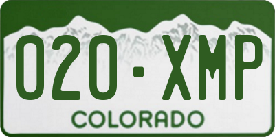 CO license plate 020XMP