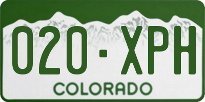 CO license plate 020XPH