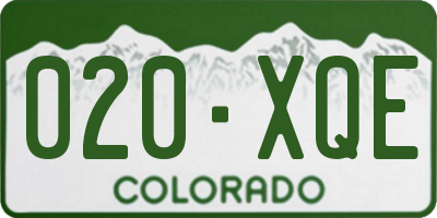 CO license plate 020XQE