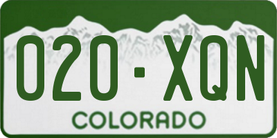 CO license plate 020XQN