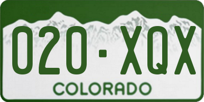 CO license plate 020XQX