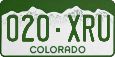 CO license plate 020XRU