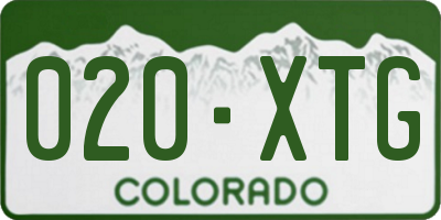 CO license plate 020XTG