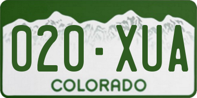 CO license plate 020XUA