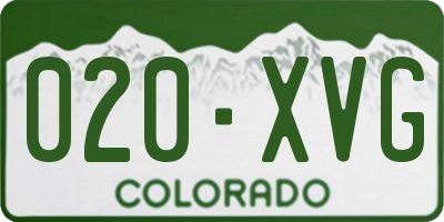 CO license plate 020XVG