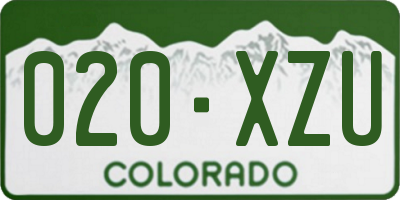CO license plate 020XZU