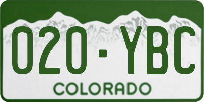 CO license plate 020YBC