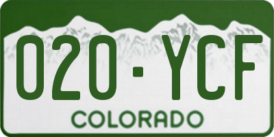CO license plate 020YCF