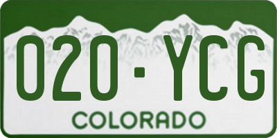 CO license plate 020YCG