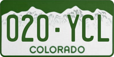 CO license plate 020YCL