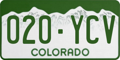CO license plate 020YCV
