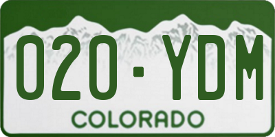 CO license plate 020YDM