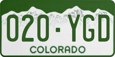 CO license plate 020YGD