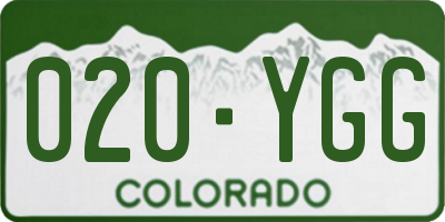 CO license plate 020YGG