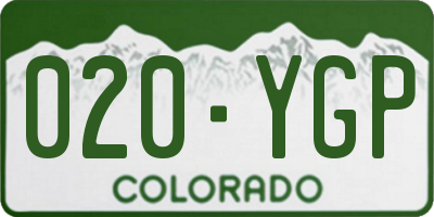 CO license plate 020YGP