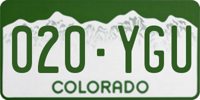 CO license plate 020YGU