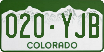 CO license plate 020YJB