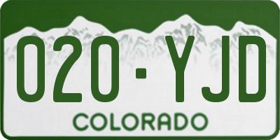 CO license plate 020YJD